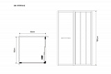 Душ.ограждение GR-9090 Alba1 (90*90*190) квадрат, двери раздвижные 2 места