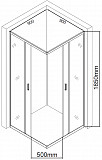 Душевой уголок Aquanet SE-900S 90x90, прозрачное стекло 00270063