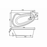 Акриловая ванна Vagnerplast Avona 150x90 левая VPBA159AVO3LX-04