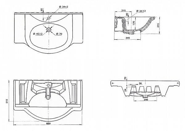 Раковина Дрея 85 28209