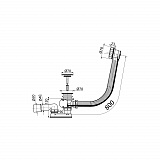 Слив-перелив Koller Pool для ванны автомат комплект металл 80cm (A55KM-80)