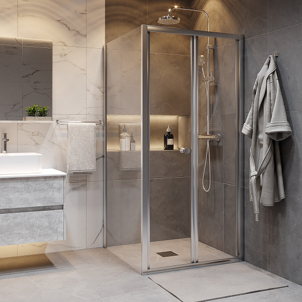 Душ.ограждение GR-9090 Аdvans (90*90*190) квадрат, складывающаяся дверь из двух частей 2 места