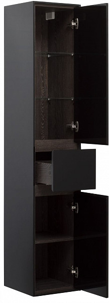 Пенал Aquanet Милан 35 черный глянец 00306377