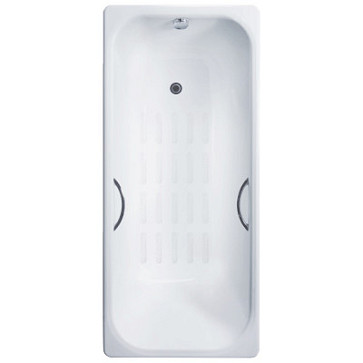 Ванна чугунная Delice Aurora 1700х750 с отверстиями под ручки и анстикользящим покрытием