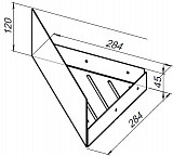 Полка Aquanet Магнум 28x28 белая матовая, угловая 00302237