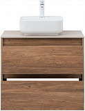 Тумба под раковину Aquanet Nova Lite 75 дуб шоколадный (2 ящика) 00287880