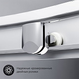 W90G-401-080WT Gem душевое ограждение 80х80, стекло прозрачное, профиль матовое серебро, без поддона