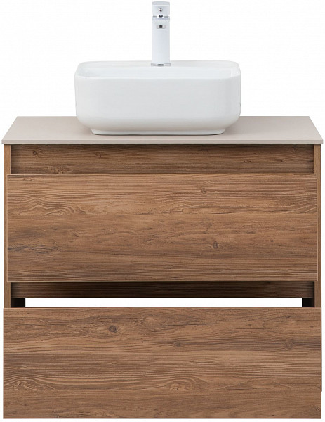 Тумба под раковину Aquanet Nova Lite 75 дуб шоколадный (2 ящика) 00287880