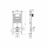 Комплект KOLLER POOL для монтажа  подвесного унитаза: Инсталляция Alcora ST 1200 с клавишей INTEGRO Matt Chrome, Унитаз ORION Rimless, сиденье дюропласт: SoftClose, Take Off, антибактериальное покрытие, система «Антивсплеск»