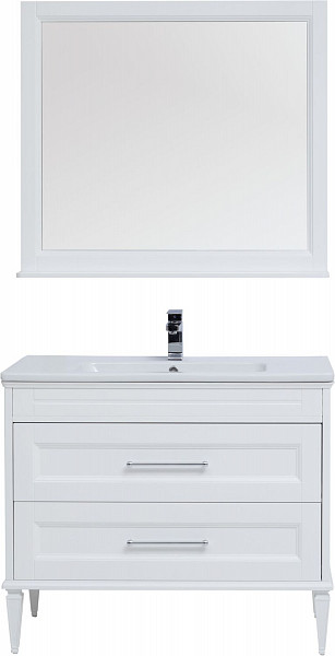 Комплект мебели для ванной Aquanet Бостон М 100 белый матовый 00210628