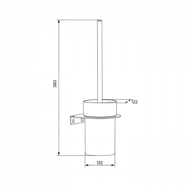 Ерш, матовое стекло, нержавеющая сталь, NOA, белый матовый, IDDIS, NOAWTG0i47
