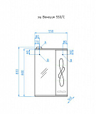 Зеркальный шкаф Style Line Венеция 55х83/С