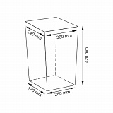 Плетеная корзина для белья с крышкой Wasserkraft Lippe WB-450-S