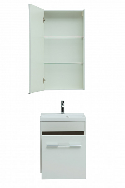 Тумба под раковину Aquanet Августа 50 белый (ручки хром) 00274140