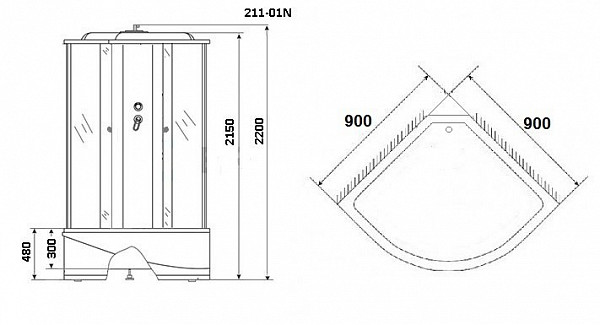 Душевая кабина Niagara Ultra  NG-211-01N