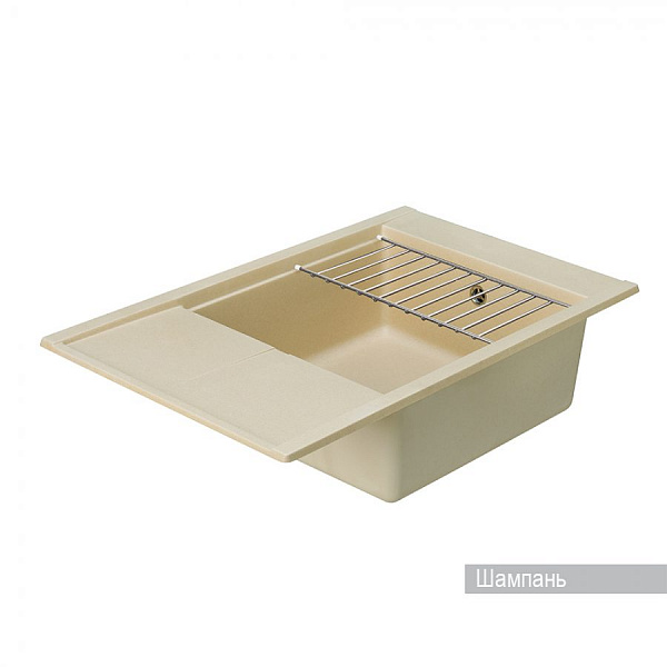 Мойка для кухни Aquaton Делия 78 прямоугольная с крылом шампань 1A715132DE290