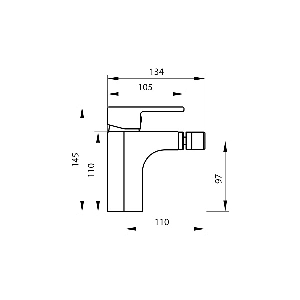 Смеситель "Koller Pool" ROUND Arc  для биде