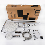 Смеситель для ванны с верхним душем, глянцевый хром, Rora, Milardo, RORSB4FM06