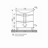 Тумба под раковину напольная Сатурн 75 Санта 700222