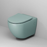 Унитаз GR-4411MNMS Color (550*365*395) МЯТНЫЙ МАТОВЫЙ подвесной БЕЗОБОДКОВЫЙ