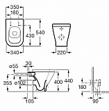 Комплект Roca Gap 893109000 унитаз + бачок (скрытый) + клавиша + сиденье