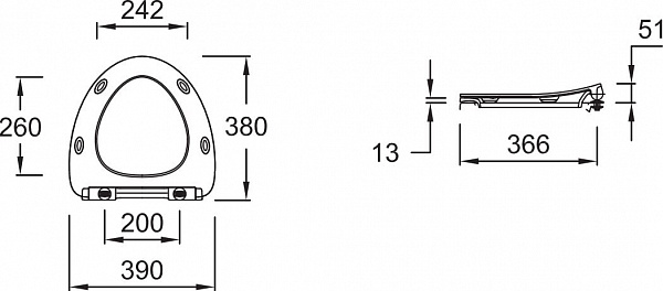 Крышка-сиденье Jacob Delafon Nouvelle Vague E22124-00