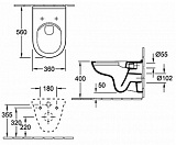 Унитаз подвесной  Villeroy & Boch O.Novo DirectFlush 5660 HR01