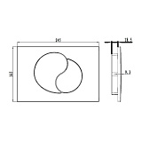 Клавиша смыва,универсальная,  хром, Unifix, 021, IDDIS, UNI21CHi77