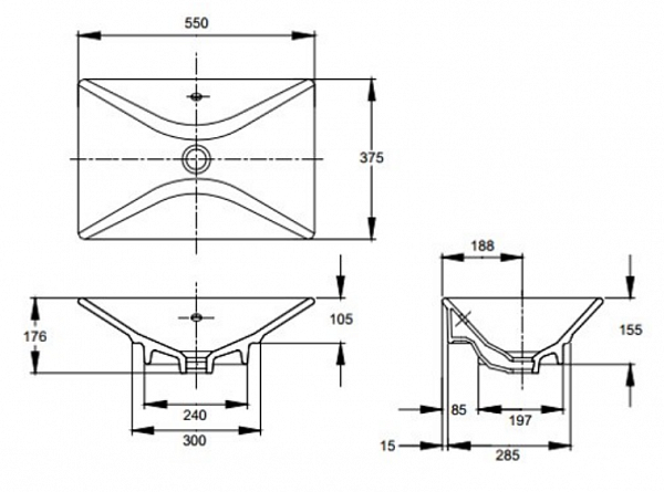 Раковина Jacob Delafon Reve  55х37,5 см E4819-00