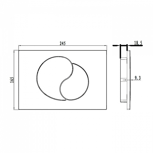 Клавиша смыва,универсальная,  хром, Unifix, 021, IDDIS, UNI21CHi77