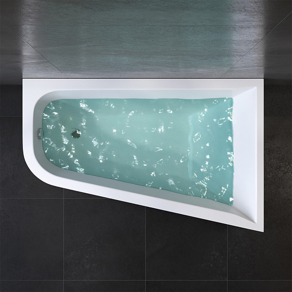 W72A-160R100W-A2 Ванна акриловая spirit  ассиметричная 160x100, без слива/перелива, правосторонняя