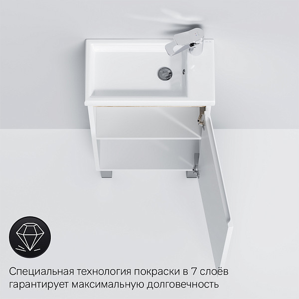 M85AFSX0451WG X-Joy, База под раковину, напольная, 45 см, 1 дверца, белый глянец