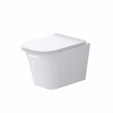 Унитаз Classic GR-4463S (490*335*350) подвесной БЕЗОБОДКОВЫЙ с тонкой крышкой, 1 место