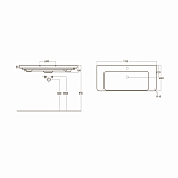 Раковина мебельная  105 см LUXURY