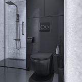 Клавиша смыва, универсальная, чёрный, Uniglass, 001, IDDIS, UNG01BCi77