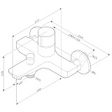 F85A10500 X-Joy, TouchReel смеситель д/ванны/душа, хром, шт.