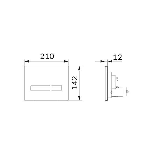 I0450A38 Touchless Pro, клавиша для инсталляции сенсорная бесконтактная, стекло, черный