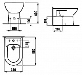 Биде напольное Laufen Pro 8.3295.1.000.304.1