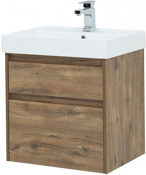 Тумба под раковину Aquanet Nova Lite 60 дуб рустикальный (2 ящика) 00249512