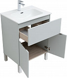 Тумба под раковину Aquanet Алвита New 60 1 ящик, 2 дверцы, серый 00277548