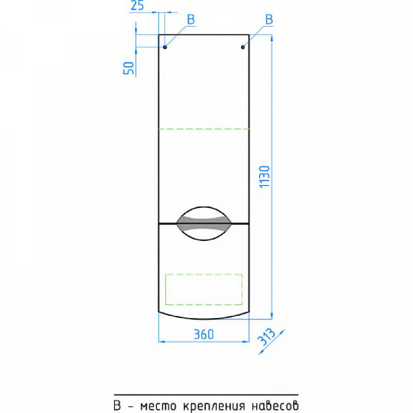 Шкаф-колонна Style Line Жасмин-2 36х113