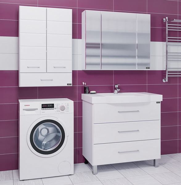 Тумба напольная Омега 90 под раковину Домино 90 Санта 207050