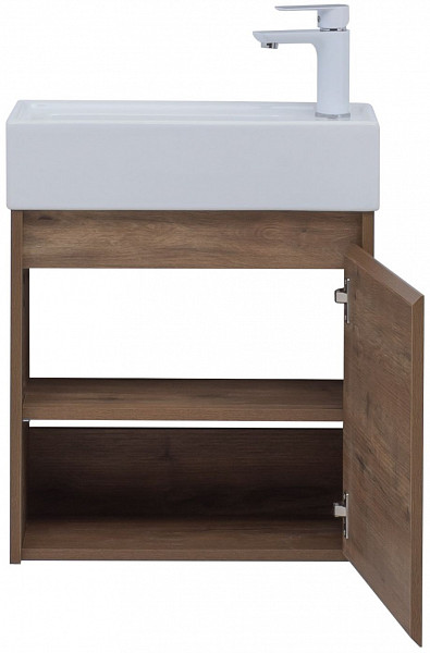 Тумба под раковину Aquanet Nova Lite 50 дуб рустикальный (1 дверца) 00298855
