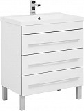 Тумба с раковиной Aquanet Верона 75 белый (напольная 3 ящика) 00287671