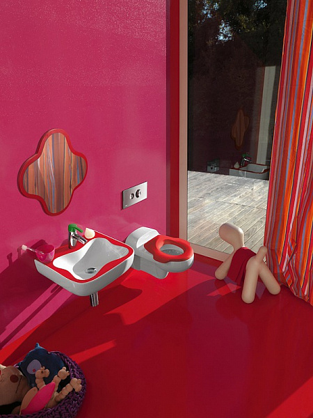 Рукомойник Laufen Florakids 8.1503.1.062.104.1 красный