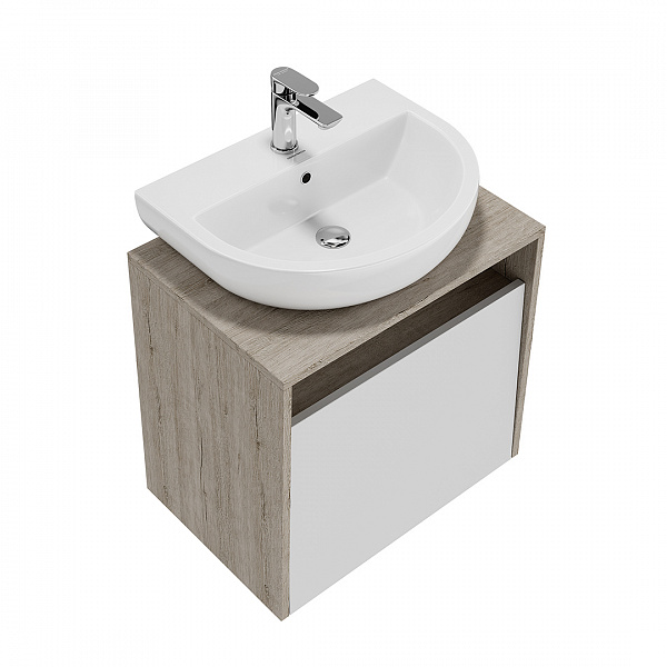 Тумба Kerama Marazzi PRO подвесная 1 ящик 60, белая глянцевая