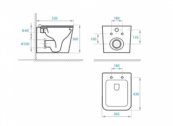 Комплект KOLLER POOL для монтажа  подвесного унитаза: Инсталляция Alcora ST 1200 с клавишей TWIN Chrome, Унитаз KVADRO Rimless, сиденье дюропласт: SoftClose, Take Off, антибактериальное покрытие, система «Антивсплеск»