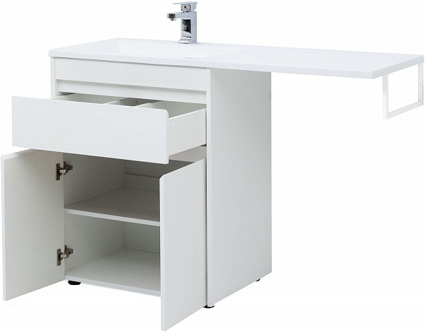 Тумба под раковину Aquanet Токио 68 белый (напольная, 1 ящик, 2 дверцы) 00237746
