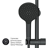 F0780522 Like душ.система, набор: смеситель д/ванны/душа с термостатом, верх.душ.d 220 мм, ручной ду