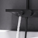 947730300 Apollo душевая система с ванно-душевым смесителем-полкой, черный